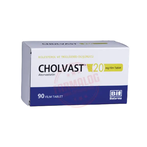 CHOLVAST 20 MG 90 FILM TABLET