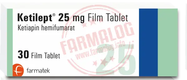 KETILEPT 25 MG FILM KAPLI TABLET (30 TABLET)