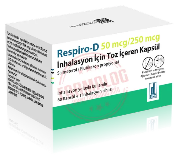 RESPIRO-D 50 MCG/250 MCG INHALASYON ICIN TOZ ICEREN KAPSUL