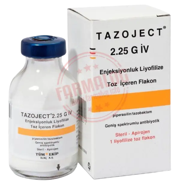 TAZOJECT 2,25 G IV ENJEKSIYONLUK LIYOFILIZE TOZ ICEREN FLAKON