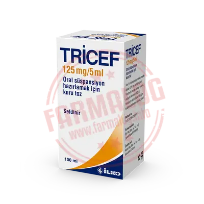 TRICEF 125 MG/5 ML ORAL SUSPANSIYON HAZIRLAMAK ICIN KURU TOZ 100 ML