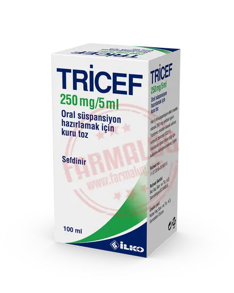 TRICEF 250 MG/5 ML ORAL SUSPANSIYON HAZIRLAMAK ICIN KURU TOZ 100 ML