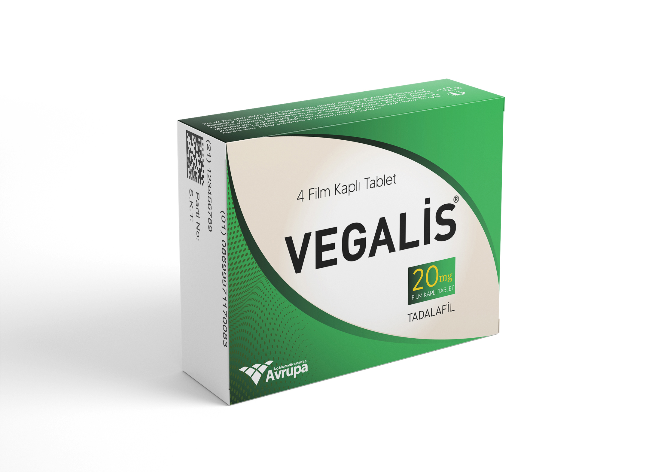 VEGALIS 20 MG FILM KAPLI TABLET (4 TABLET)